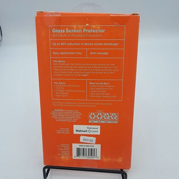 Protect Onn Glass Screen Protector - iPhone 12 & 12 Pro - Picture 4 of 7